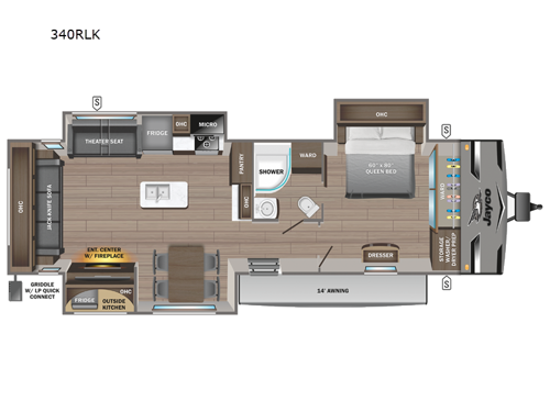 Jay Flight 340RLK Floorplan