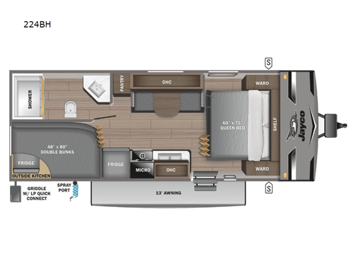 Jay Flight 224BH Floorplan