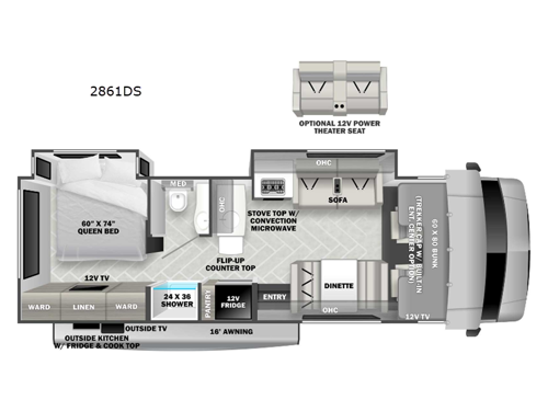 Forester Classic 2861DS Ford Floorplan