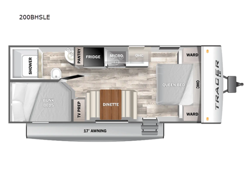 Tracer 200BHSLE Floorplan Image
