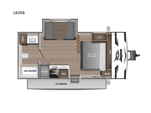 Jay Flight SLX 183RB Floorplan