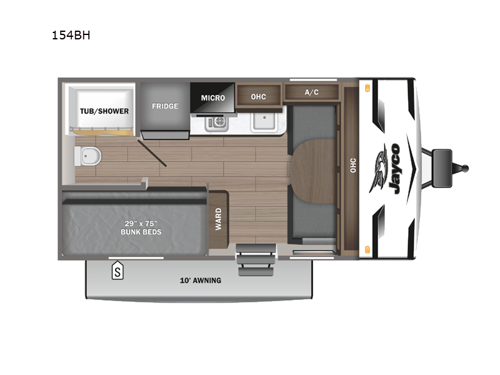 Jay Flight SLX 154BH Floorplan