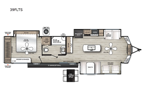 Aurora 39FLTS Floorplan
