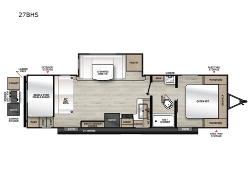 Aurora 27BHS Floorplan