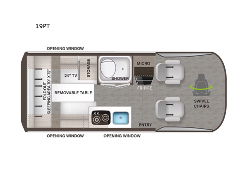 Tranquility Transit 19PT Floorplan Image