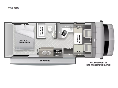 Sunseeker TS TS2380 Floorplan