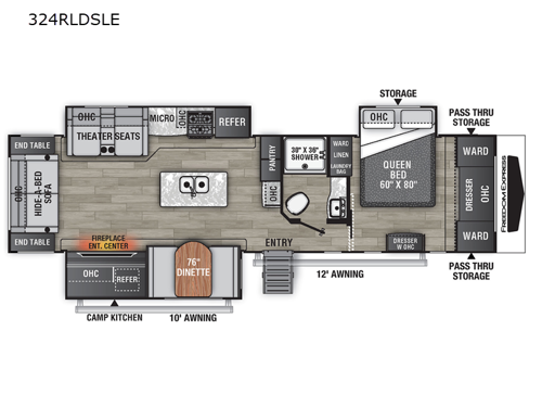 Freedom Express Liberty Edition 324RLDSLE Floorplan Image