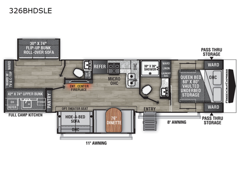 Freedom Express Liberty Edition 326BHDSLE Floorplan Image