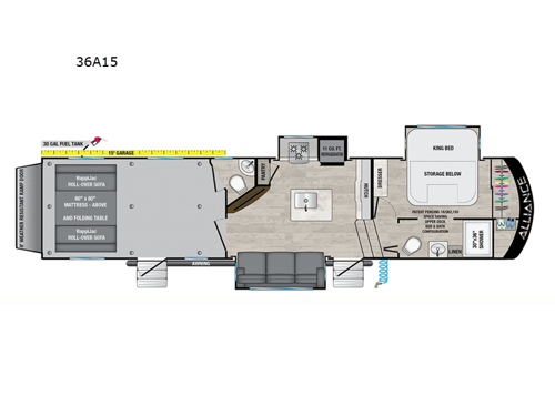 Valor All-Access 36A15 Floorplan Image