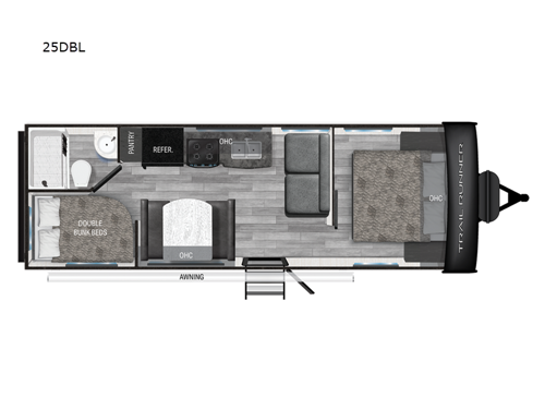 Trail Runner 25DBL Floorplan Image