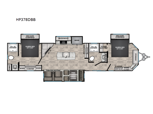 Hampton HP378DBB Floorplan
