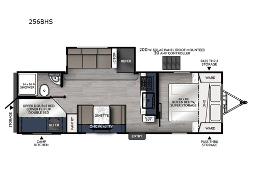 Apex Ultra-Lite 256BHS Floorplan