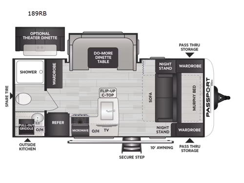 Passport SL 189RB Floorplan