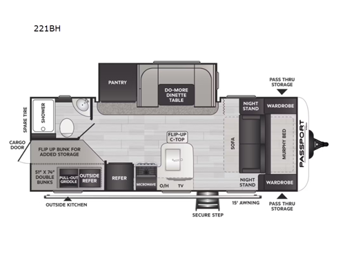 Passport SL 221BH Floorplan Image