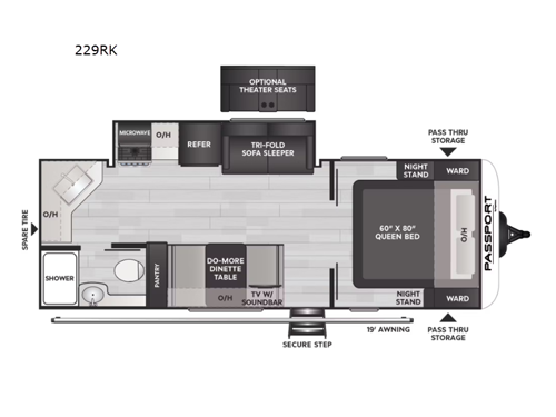 Passport SL 229RK Floorplan Image