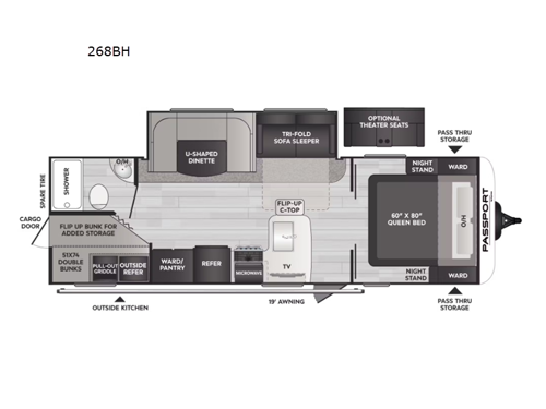 Passport SL 268BH Floorplan