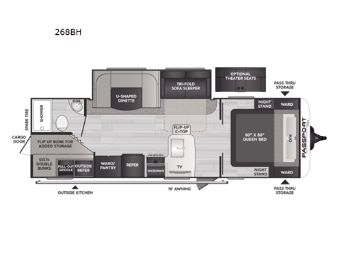 Passport SL 268BH Floorplan Image