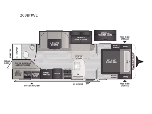 Passport SL 268BHWE Floorplan Image