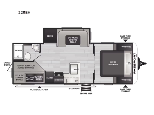 Passport SL 229BH Floorplan
