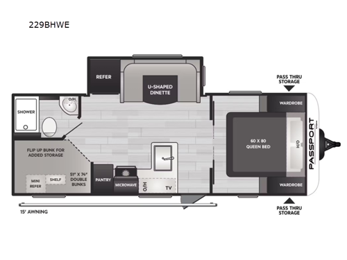 Passport SL 229BHWE Floorplan Image