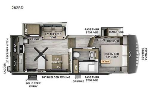Rockwood Signature 282RD Floorplan