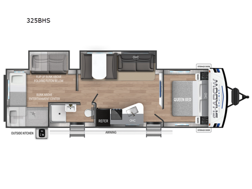 Shadow Cruiser 325BHS Floorplan