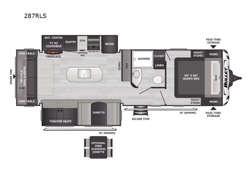 Bullet 287RLS Floorplan