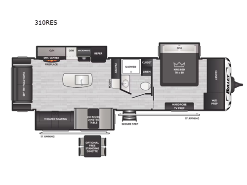 Bullet 310RES Floorplan