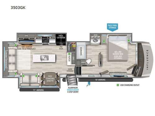 Influence 3503GK Floorplan