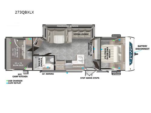 Salem Cruise Lite 273QBXLX Floorplan Image