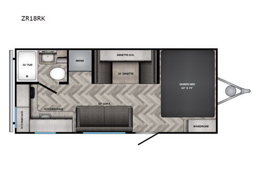 Zinger Lite ZR18RK Floorplan