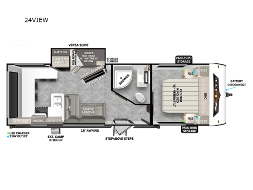 Wildwood X-Lite 24VIEW Floorplan