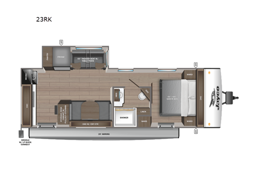 Jay Feather 23RK Floorplan