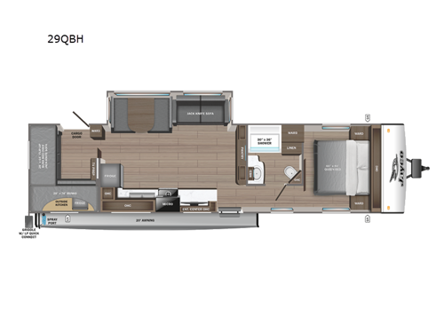 Jay Feather 29QBH Floorplan