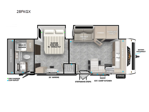 Wildwood 28FKGX Floorplan