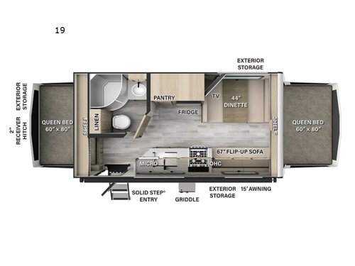 Flagstaff Shamrock 19 Floorplan