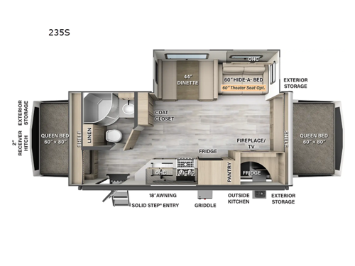 Flagstaff Shamrock 235S Floorplan