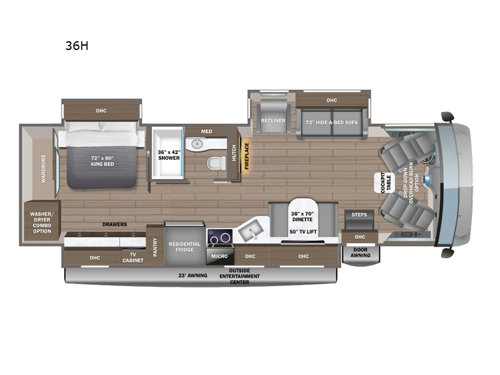 Precept Prestige 36H Floorplan