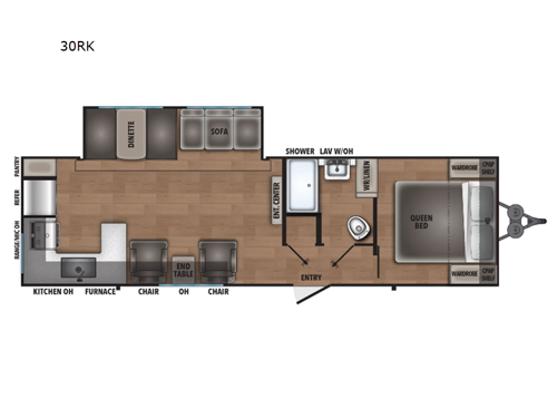 Shasta 30RK Floorplan