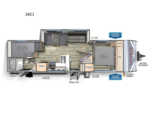 Campsite Reserve 26CJ Floorplan