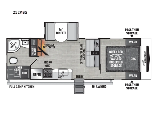 Freedom Express Ultra Lite 252RBS Floorplan