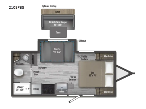 Micro Minnie FLX 2108FBS Floorplan Image