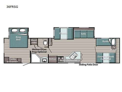 Conquest Supreme Series 36FRSG Floorplan