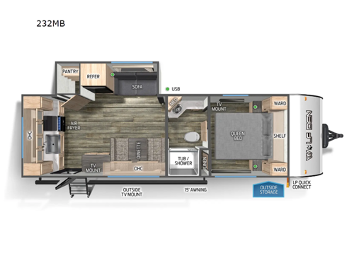 Cherokee Wolf Den 232MB Floorplan