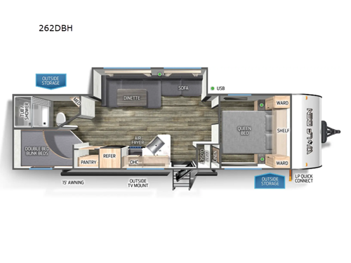 Cherokee Wolf Den 262DBH Floorplan