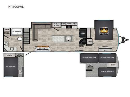 Hampton HP390PVL Floorplan
