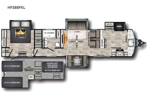 Hampton HP388FKL Floorplan Image