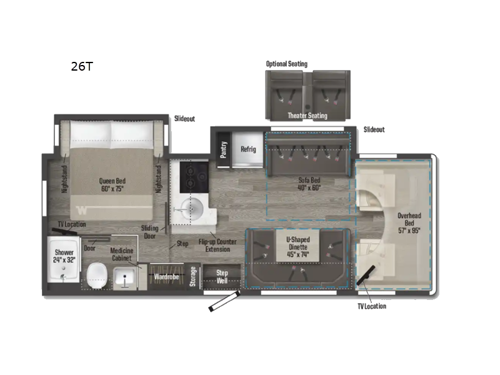 Spirit 26T Floorplan Image