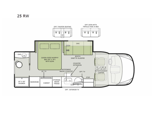 Wayfarer 25 RW Floorplan Image