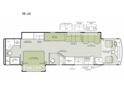 Open Road Allegro 36 UA Floorplan Image